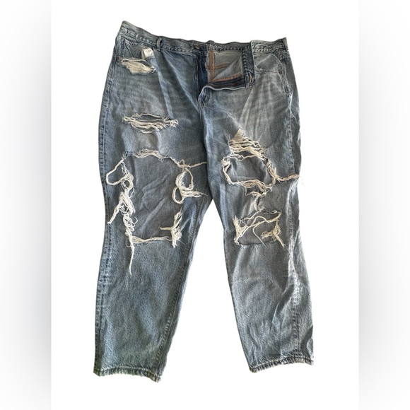 American Eagle Distressed Highest Rise Mom Jeans - Picture 1 of 6